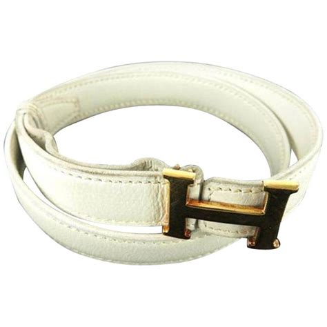 white hermes belt